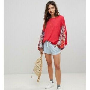 Free People balloon sleeve top